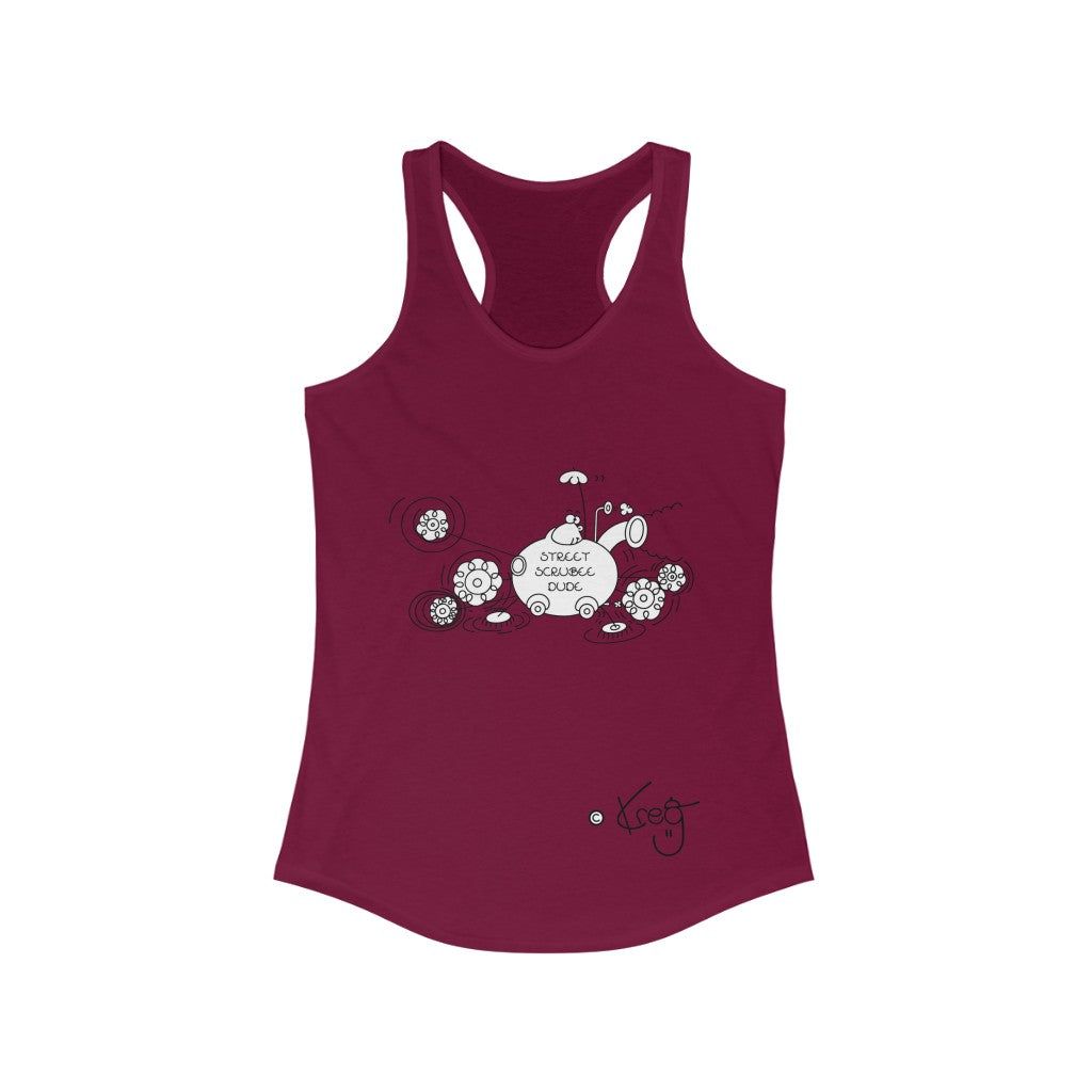 Street Scrubee Dude,Women's Ideal Racerback Tank