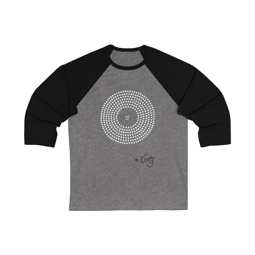 Circle Artist,Unisex 3\4 Sleeve Baseball Tee