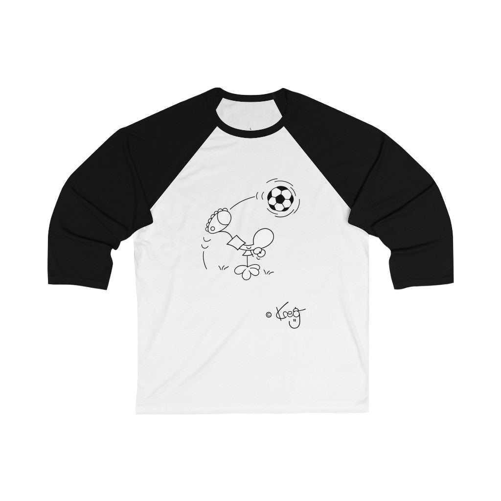 Soccer,Unisex 3\4 Sleeve Baseball Tee