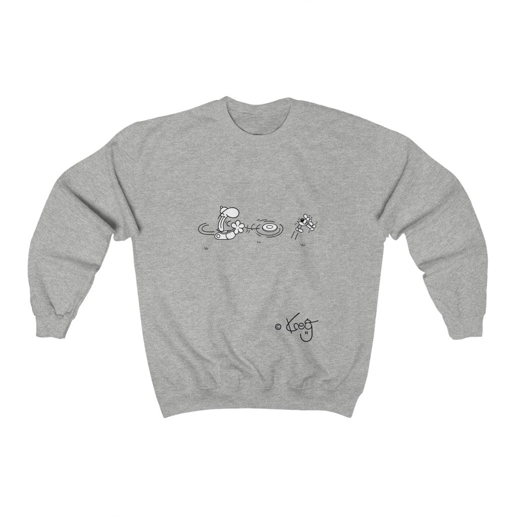 Freddy Frisbee Dog,Unisex Heavy Blend™ Crewneck Sweatshirt