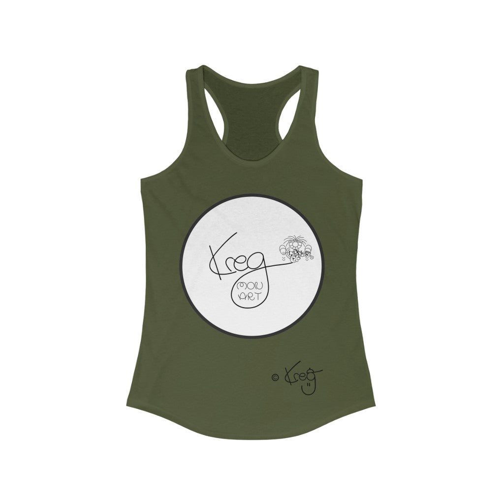 Kreg Mon Art Logo,Women's Ideal Racerback Tank