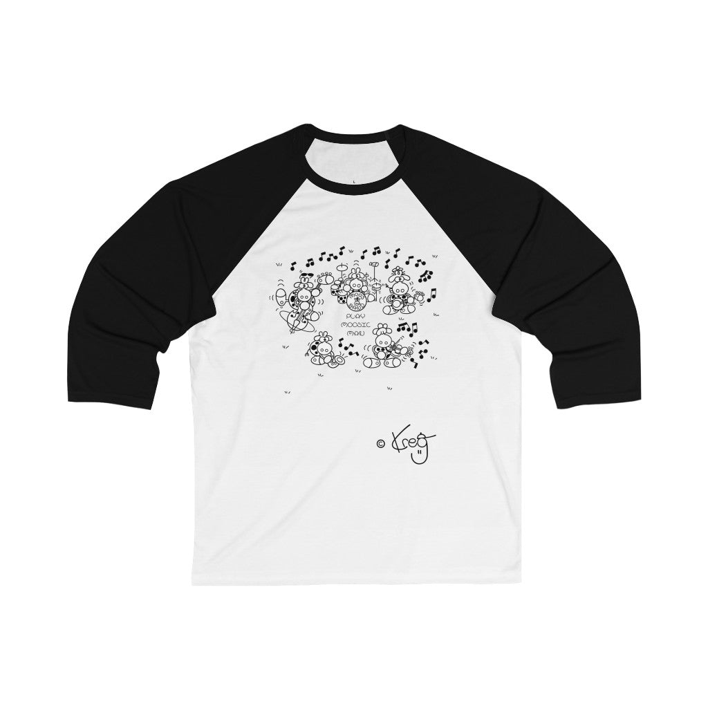 Street Art Performance,Unisex 3\4 Sleeve Baseball Tee