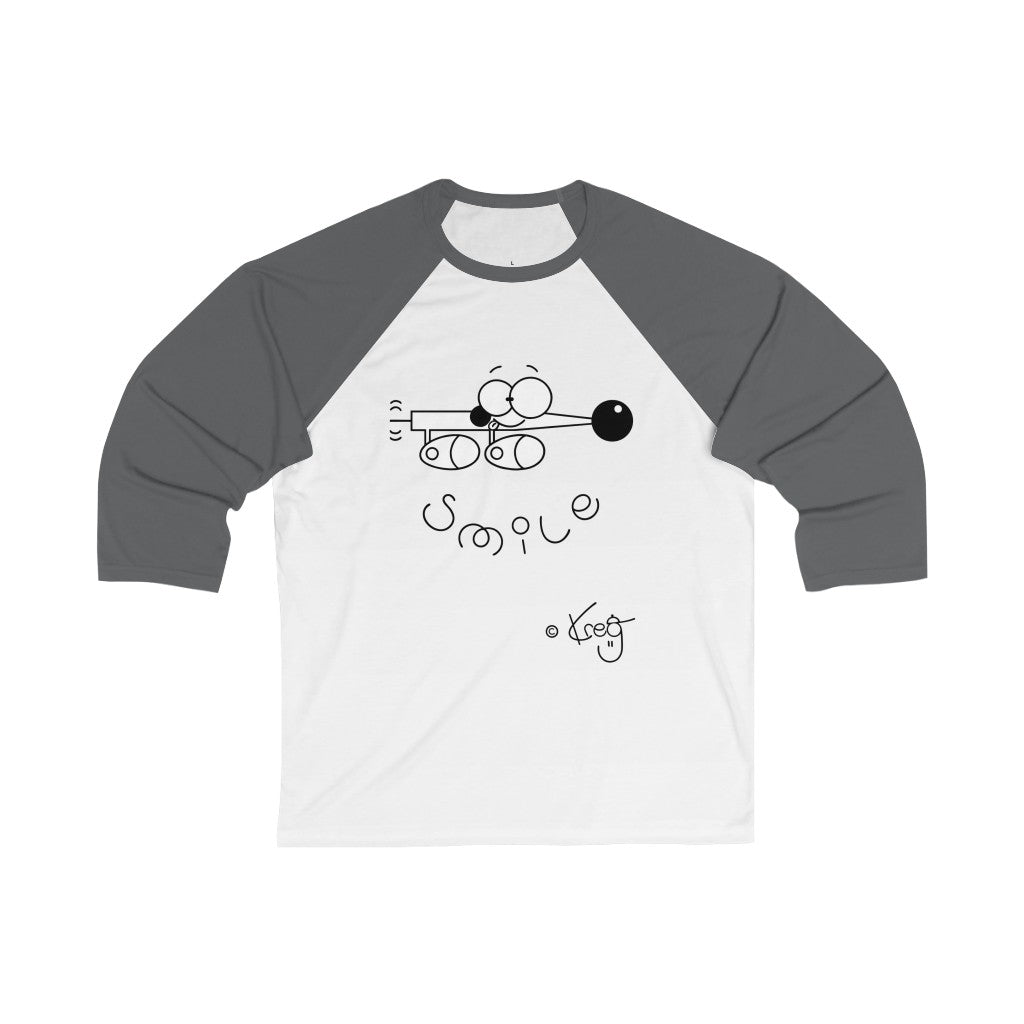 Wiener Dog Smile,Unisex 3\4 Sleeve Baseball Tee