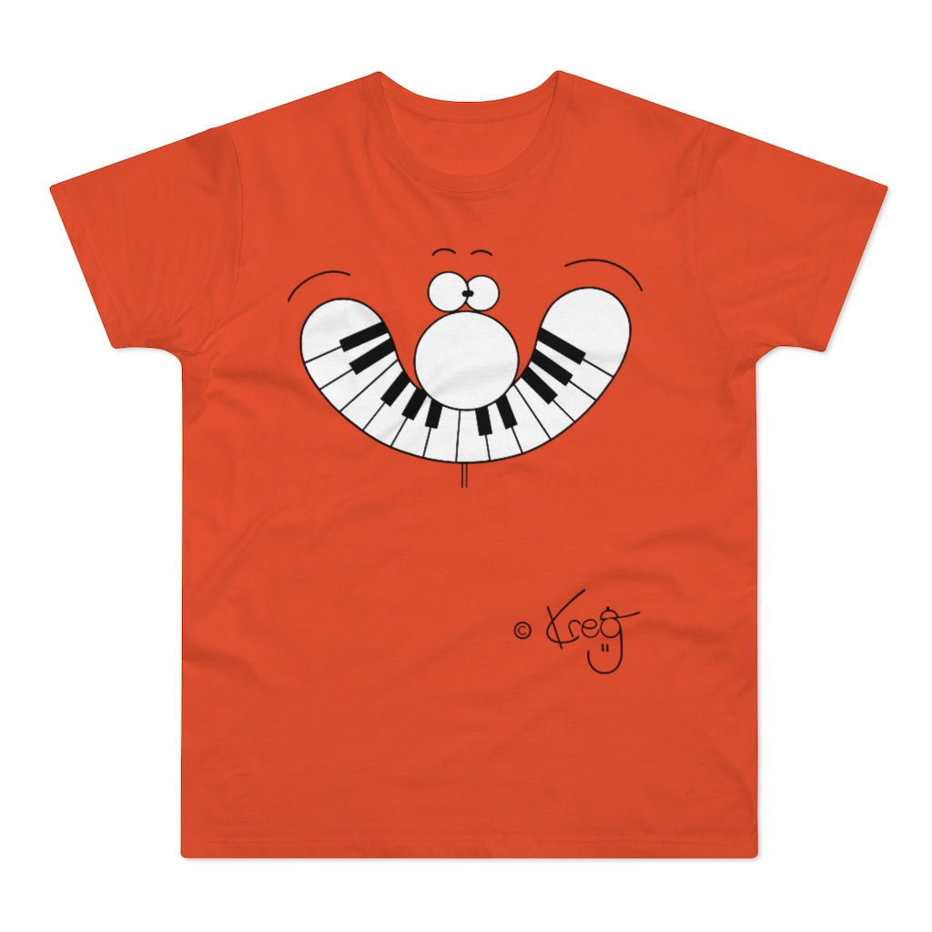 Smile Piano,Single Jersey Men's T-shirt