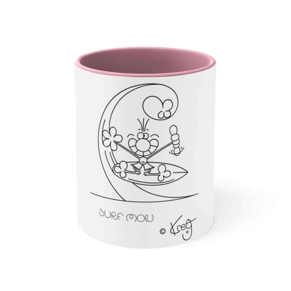 Shaka Surfer Accent Coffee Mug, 11oz