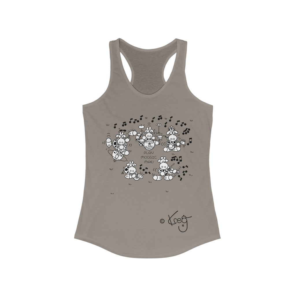 Moo's Band,Women's Ideal Racerback Tank