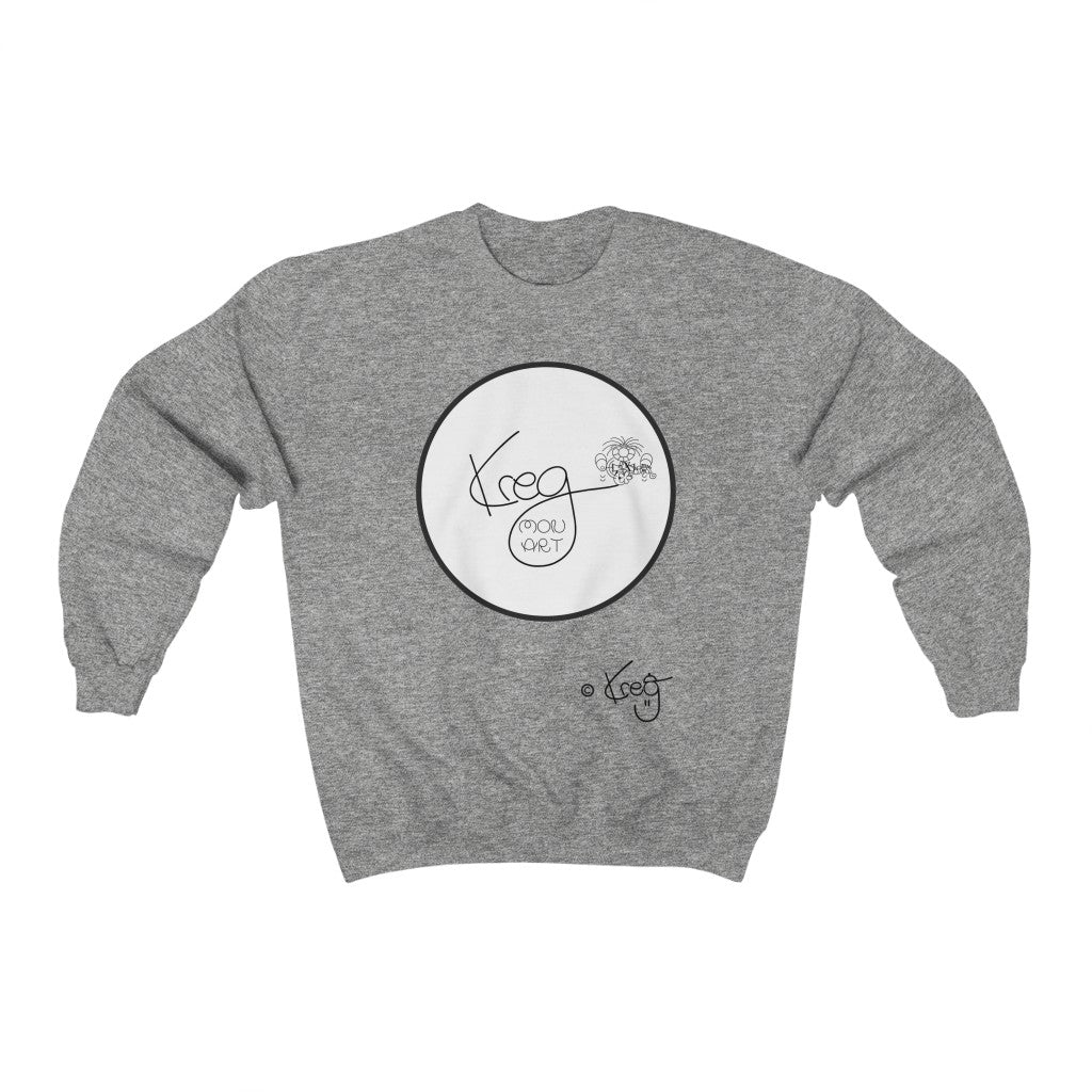 Kreg Mon Art Logo,Unisex Heavy Blend™ Crewneck Sweatshirt