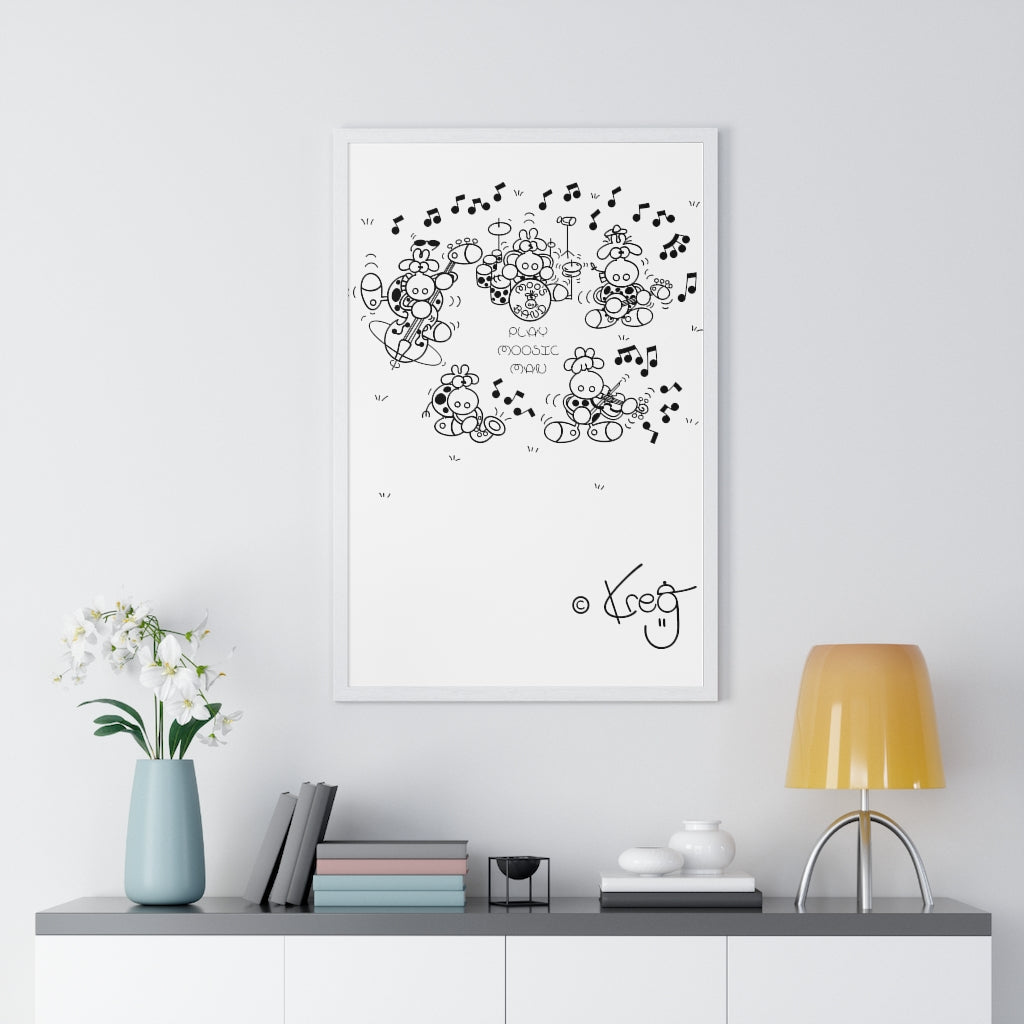 Moo's Band,Premium Framed Vertical Poster