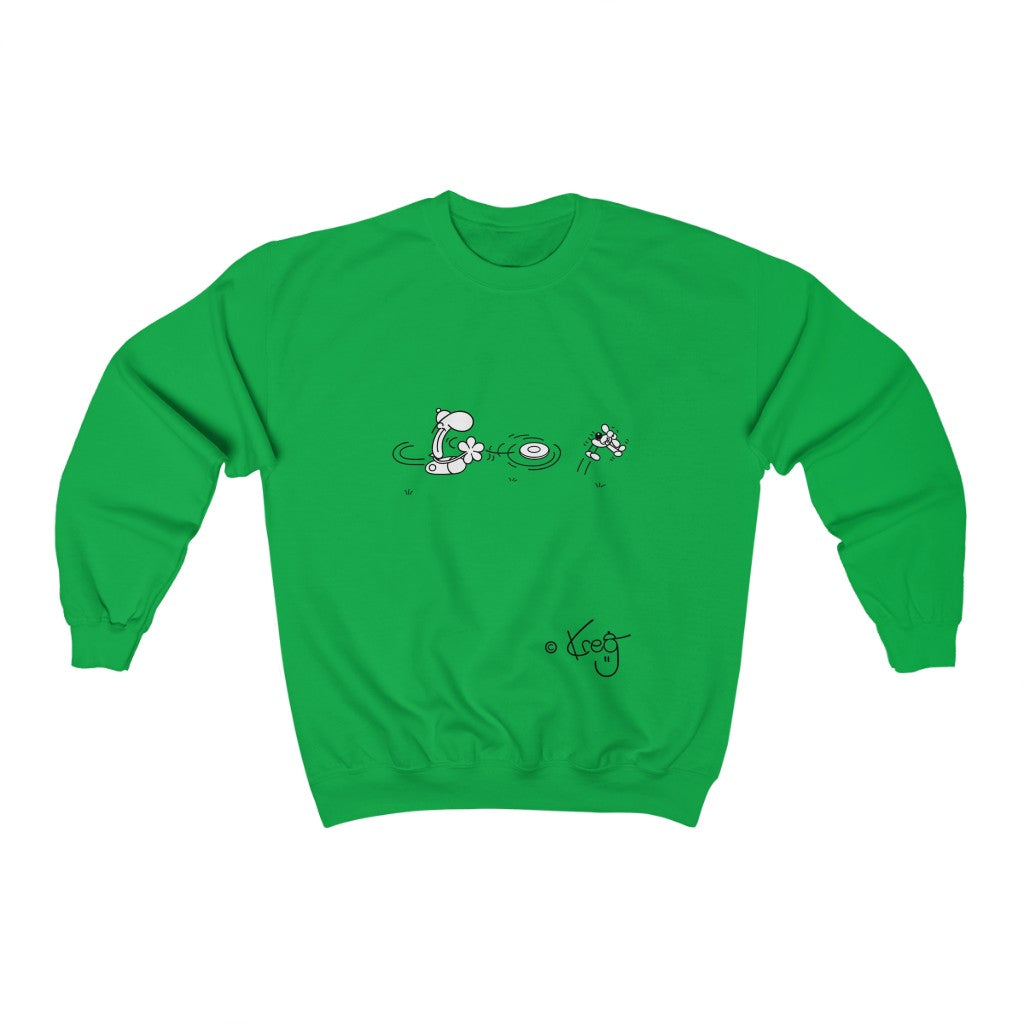 Freddy Frisbee Dog,Unisex Heavy Blend™ Crewneck Sweatshirt