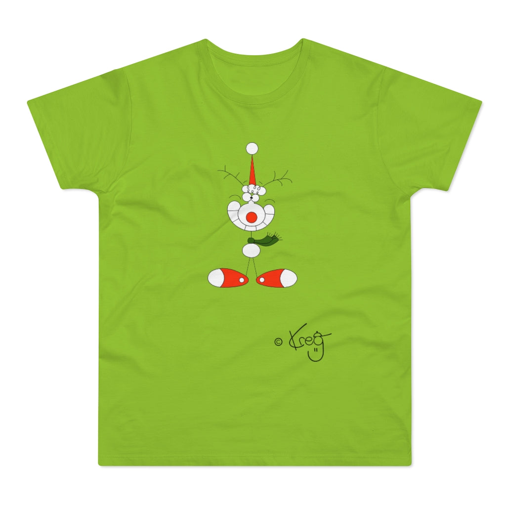 Smile Reindeer,Single Jersey Men's T-shirt