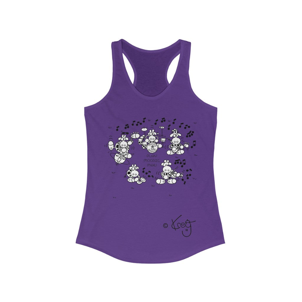 Moo's Band,Women's Ideal Racerback Tank