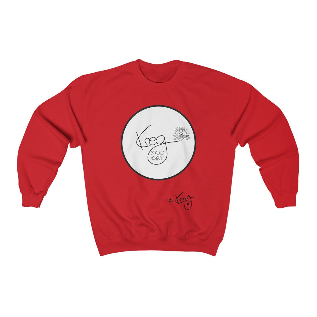 Kreg Mon Art Logo,Unisex Heavy Blend™ Crewneck Sweatshirt