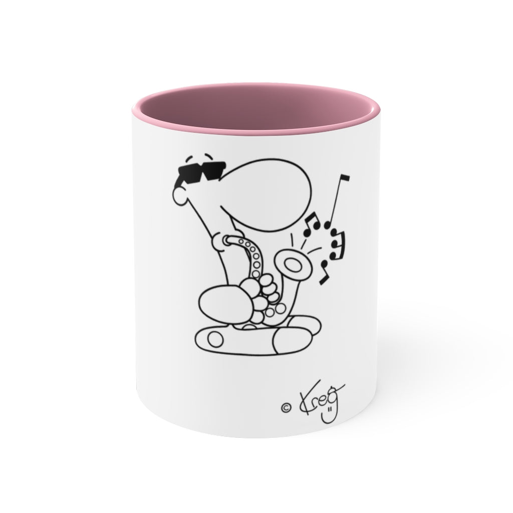 Sax Dude Accent Coffee Mug, 11oz