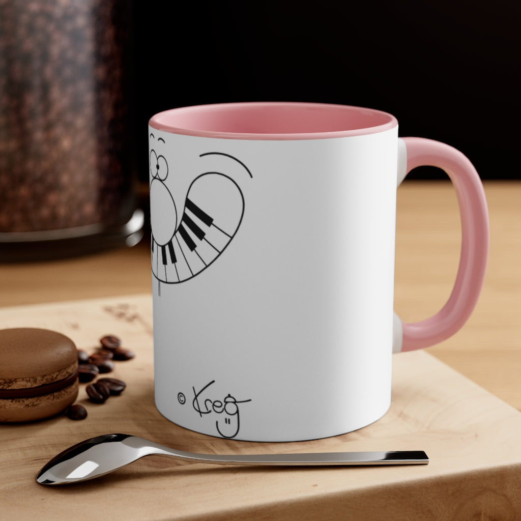 Smile Piano Accent Coffee Mug, 11oz