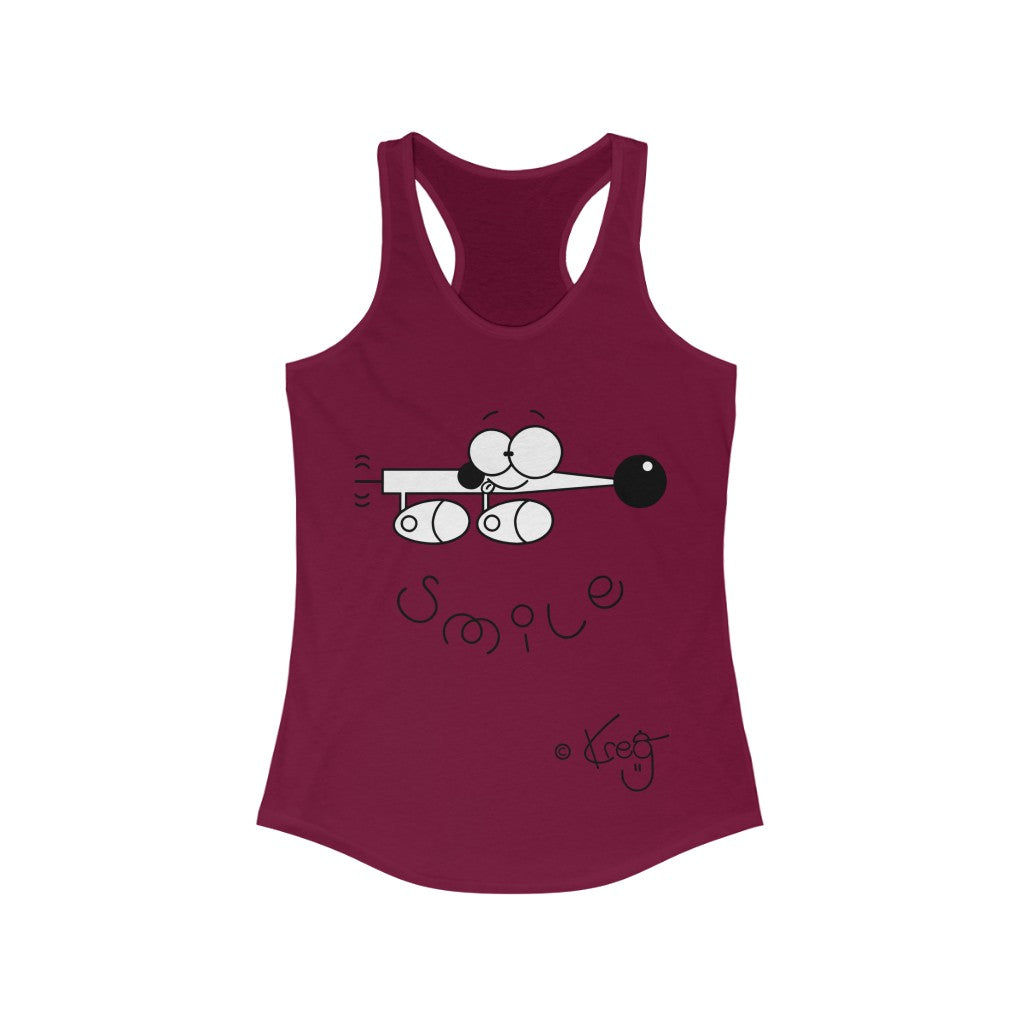 Wiener Dog Smile,Women's Ideal Racerback Tank