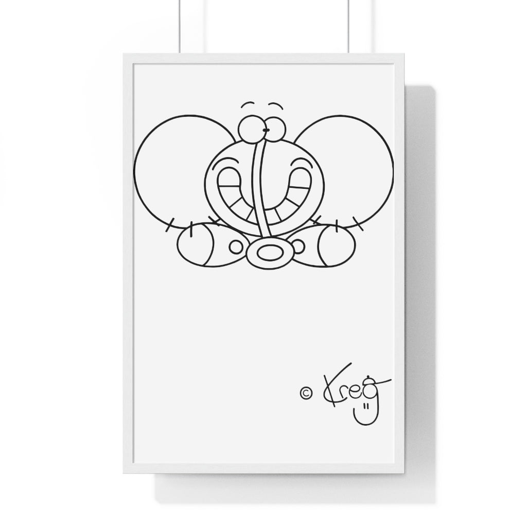 Smile Elephant,Premium Framed Vertical Poster