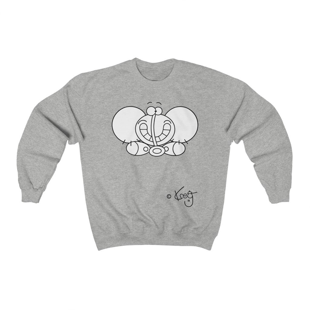 Smile Elephant,Unisex Heavy Blend™ Crewneck Sweatshirt