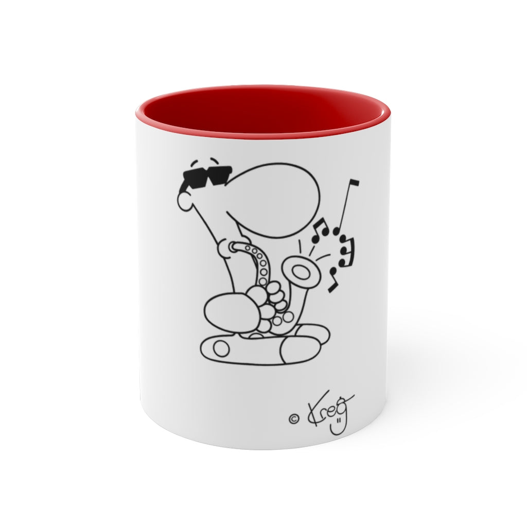 Sax Dude Accent Coffee Mug, 11oz