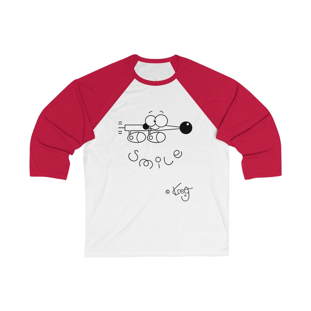 Wiener Dog Smile,Unisex 3\4 Sleeve Baseball Tee