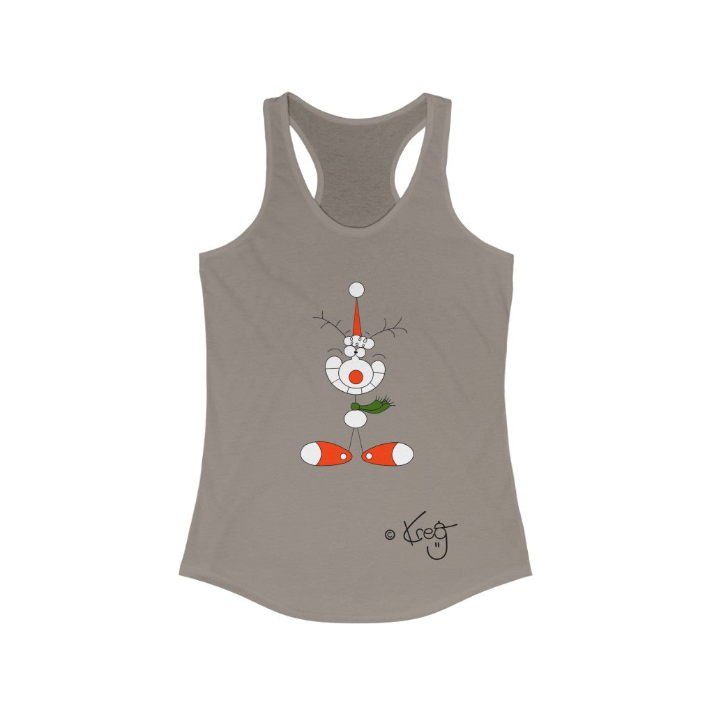 Smile Reindeer,Women's Ideal Racerback Tank