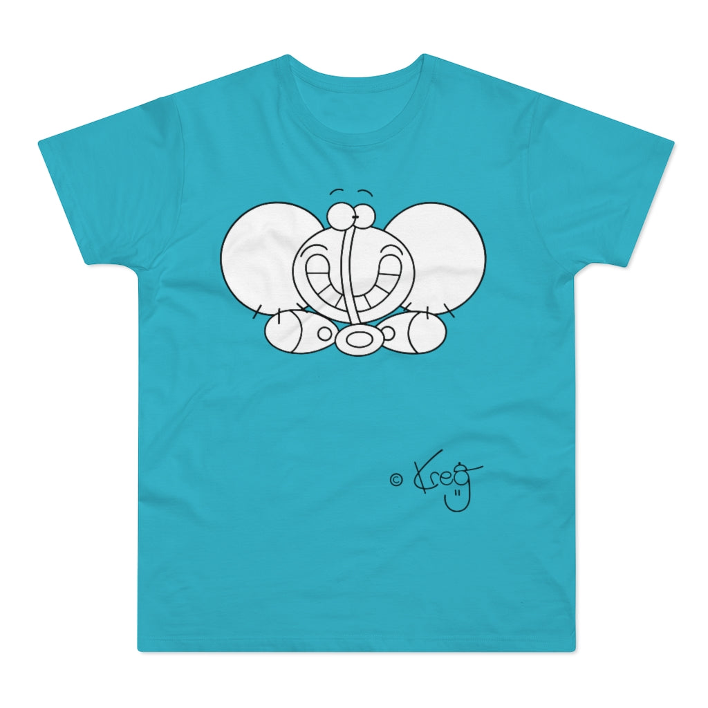 Smile Elephant,Single Jersey Men's T-shirt