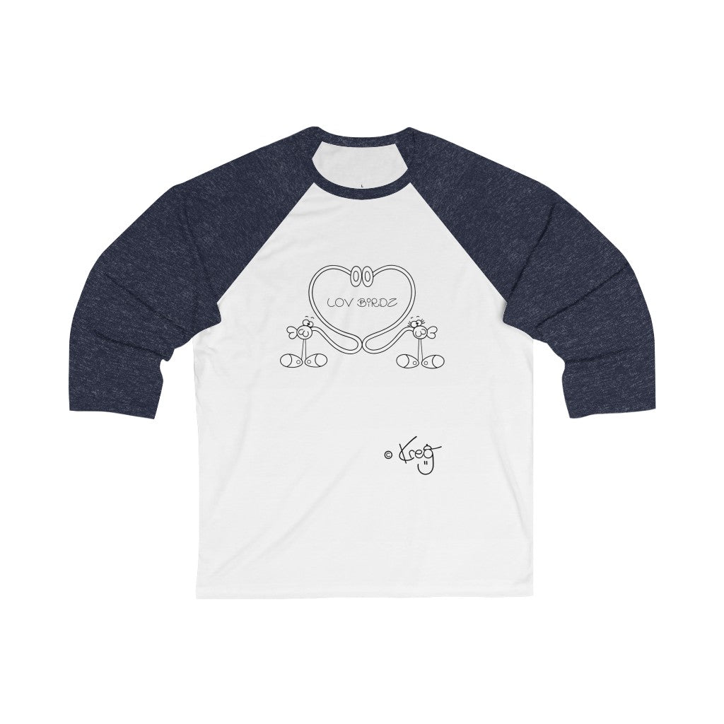 Lov Birdz,Unisex 3\4 Sleeve Baseball Tee