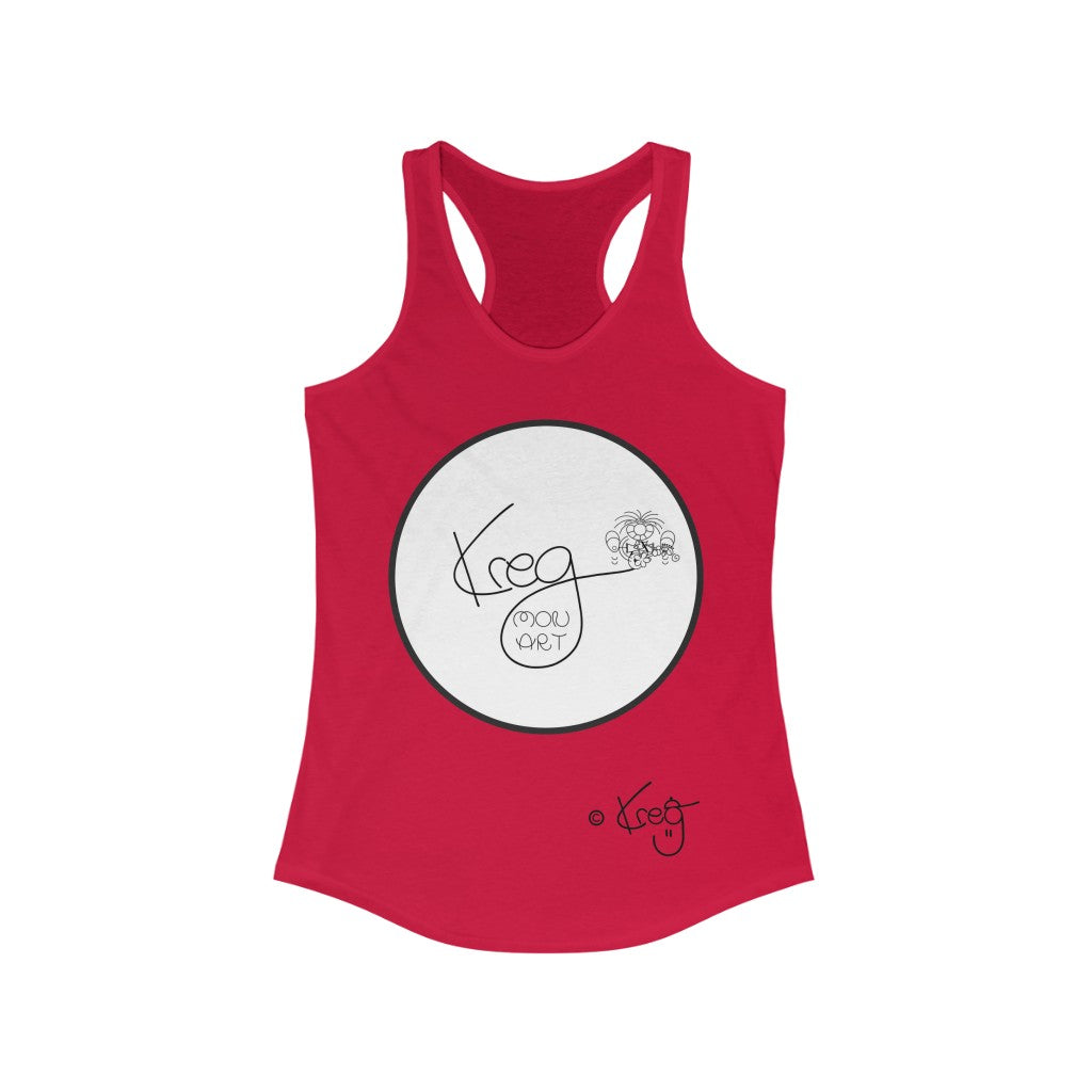 Kreg Mon Art Logo,Women's Ideal Racerback Tank