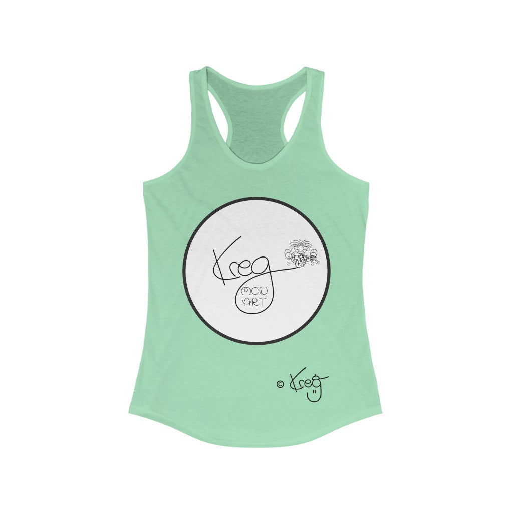 Kreg Mon Art Logo,Women's Ideal Racerback Tank