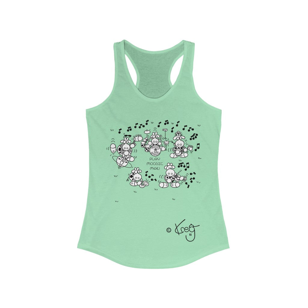 Moo's Band,Women's Ideal Racerback Tank