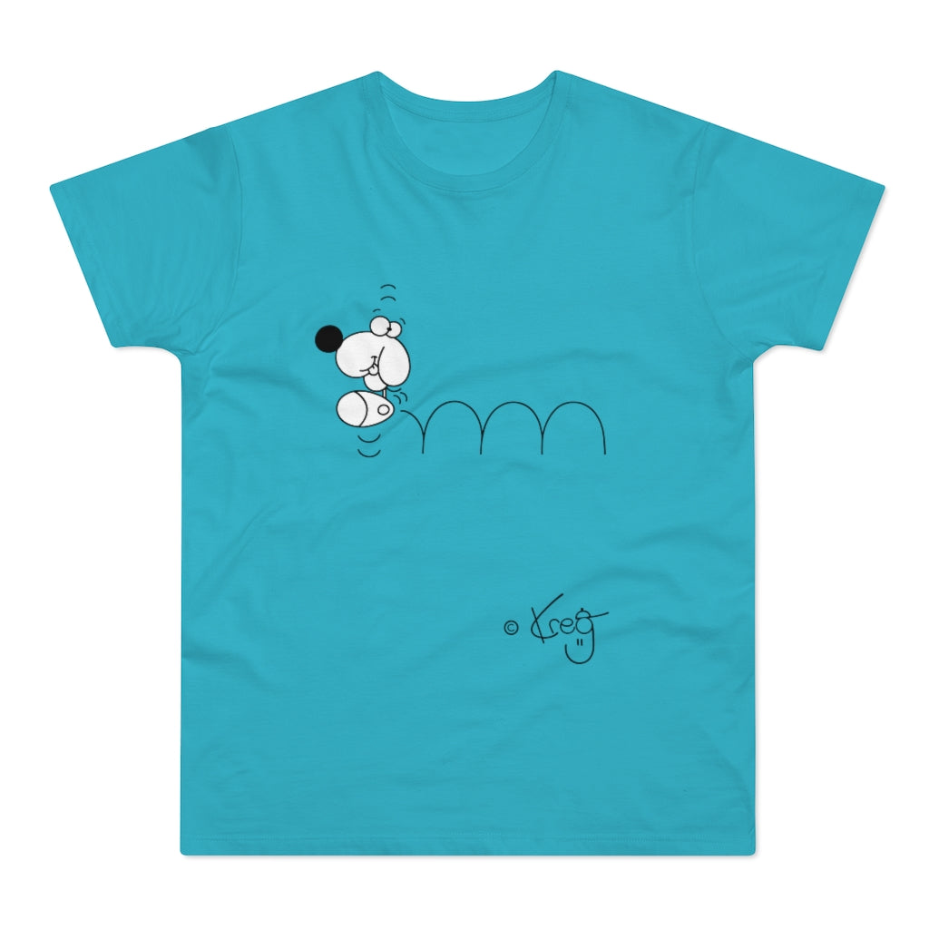 Bouncing Doggy,Single Jersey Men's T-shirt