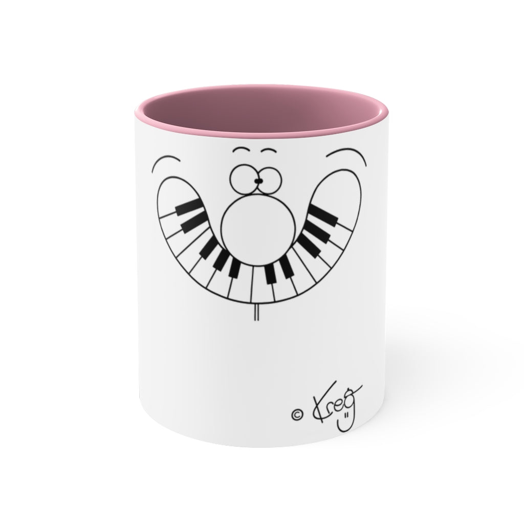 Smile Piano Accent Coffee Mug, 11oz