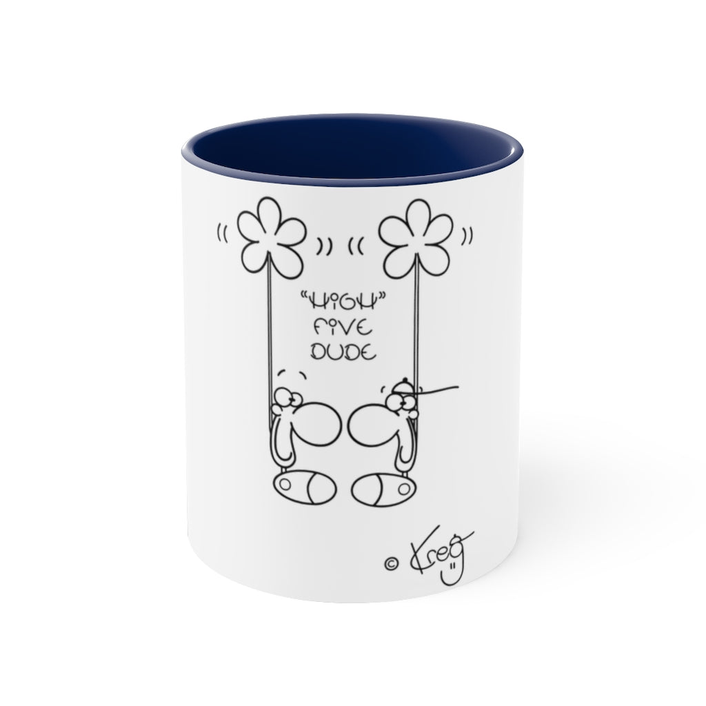 High Five Accent Coffee Mug, 11oz