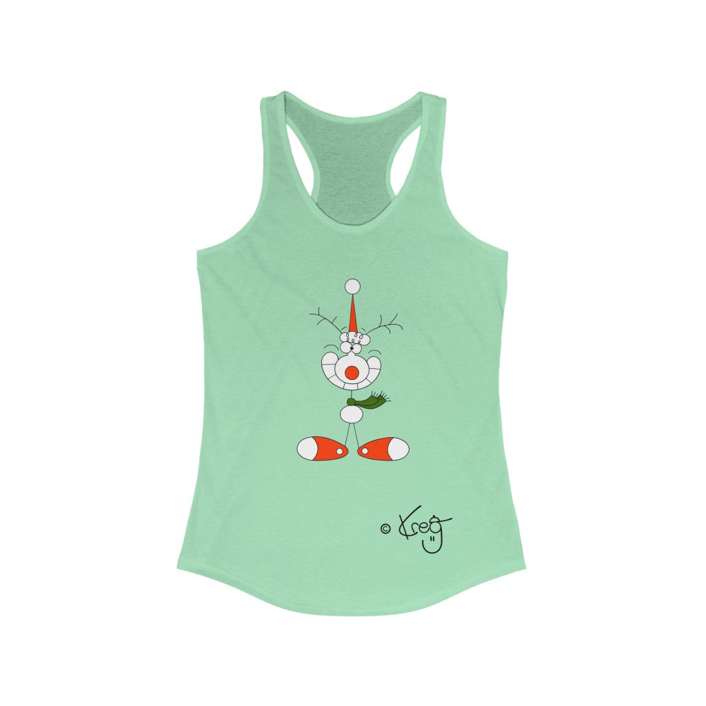 Smile Reindeer,Women's Ideal Racerback Tank