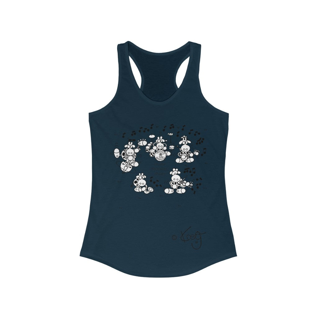 Moo's Band,Women's Ideal Racerback Tank