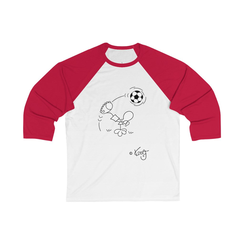 Soccer,Unisex 3\4 Sleeve Baseball Tee