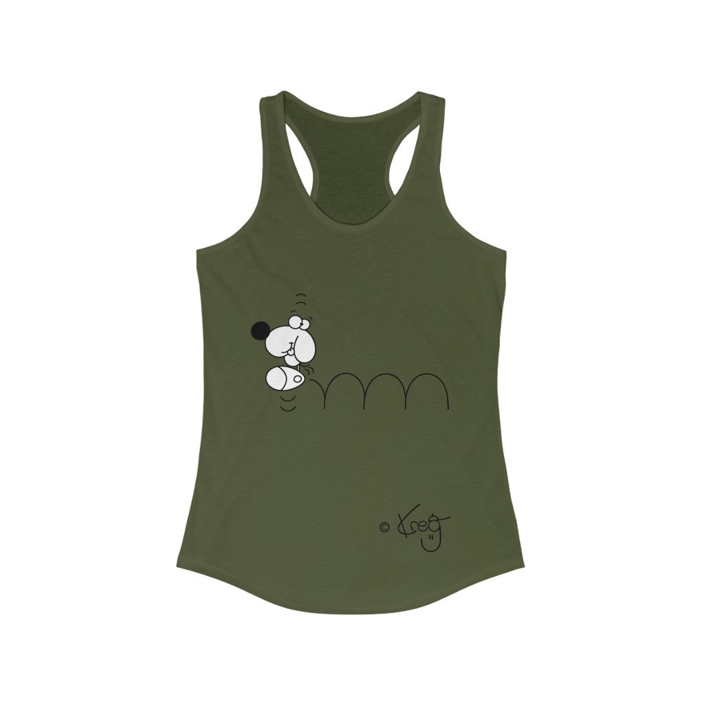 Bouncing Doggy,Women's Ideal Racerback Tank