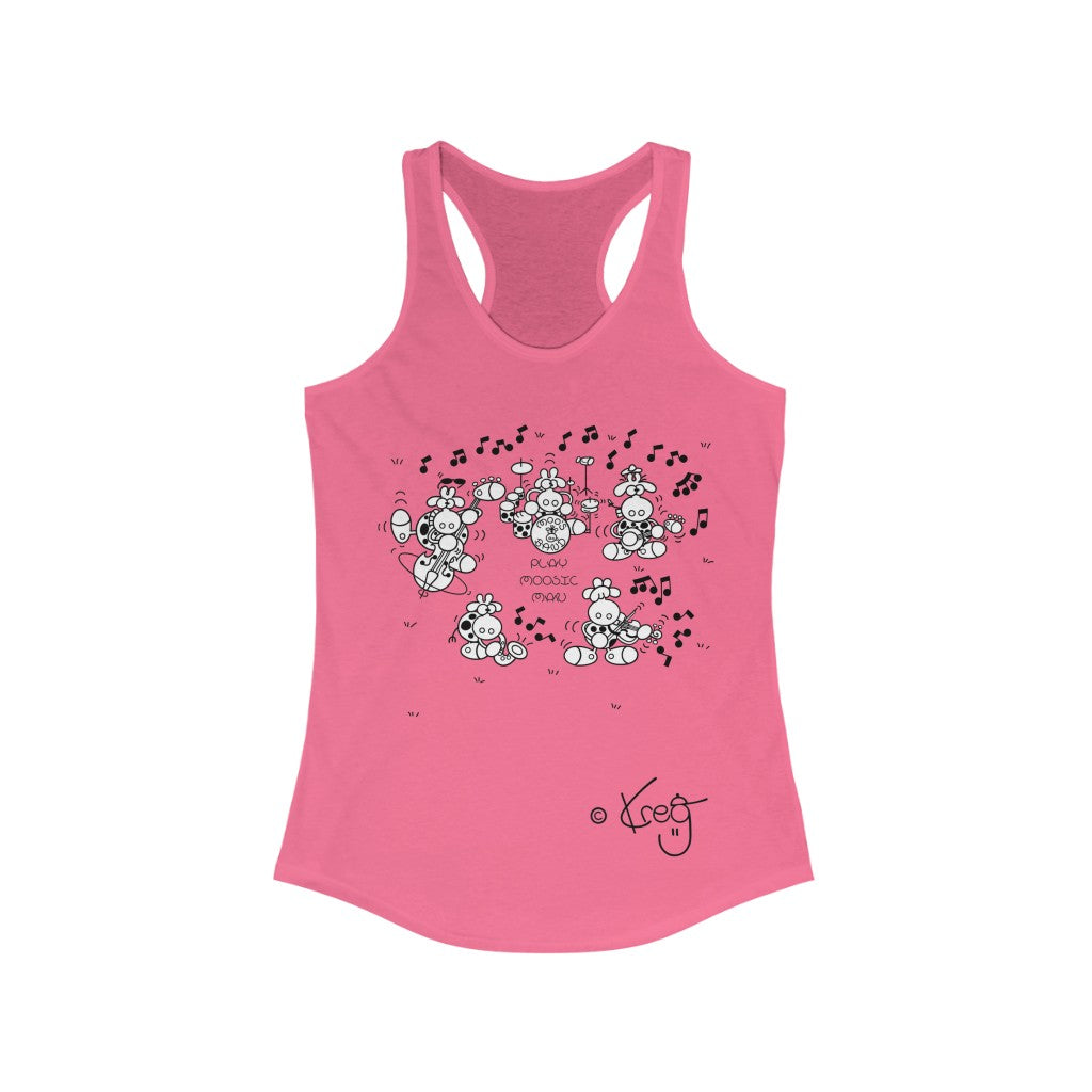 Moo's Band,Women's Ideal Racerback Tank