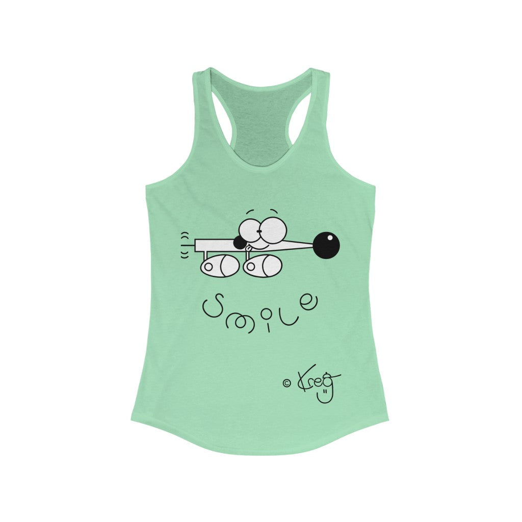 Wiener Dog Smile,Women's Ideal Racerback Tank