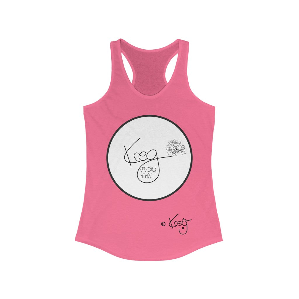 Kreg Mon Art Logo,Women's Ideal Racerback Tank