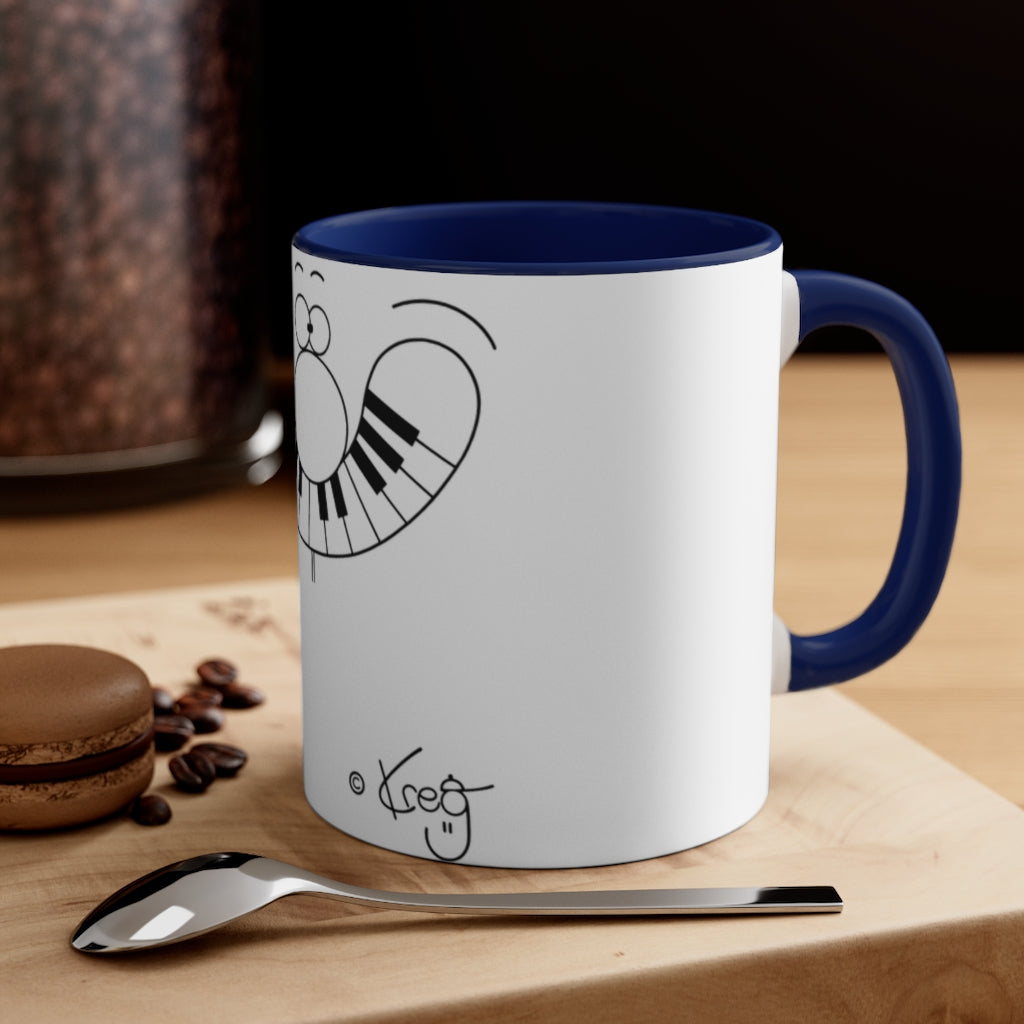 Smile Piano Accent Coffee Mug, 11oz