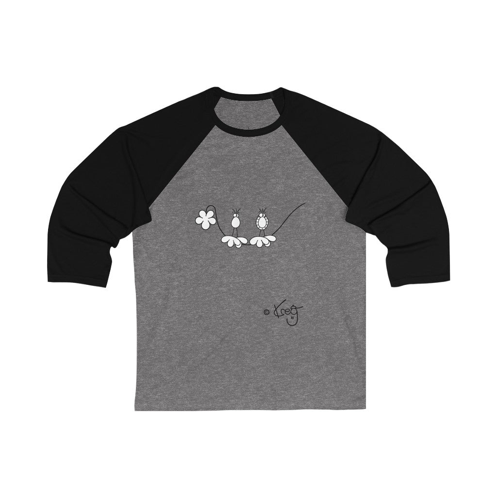 Silly Birdz,Unisex 3\4 Sleeve Baseball Tee