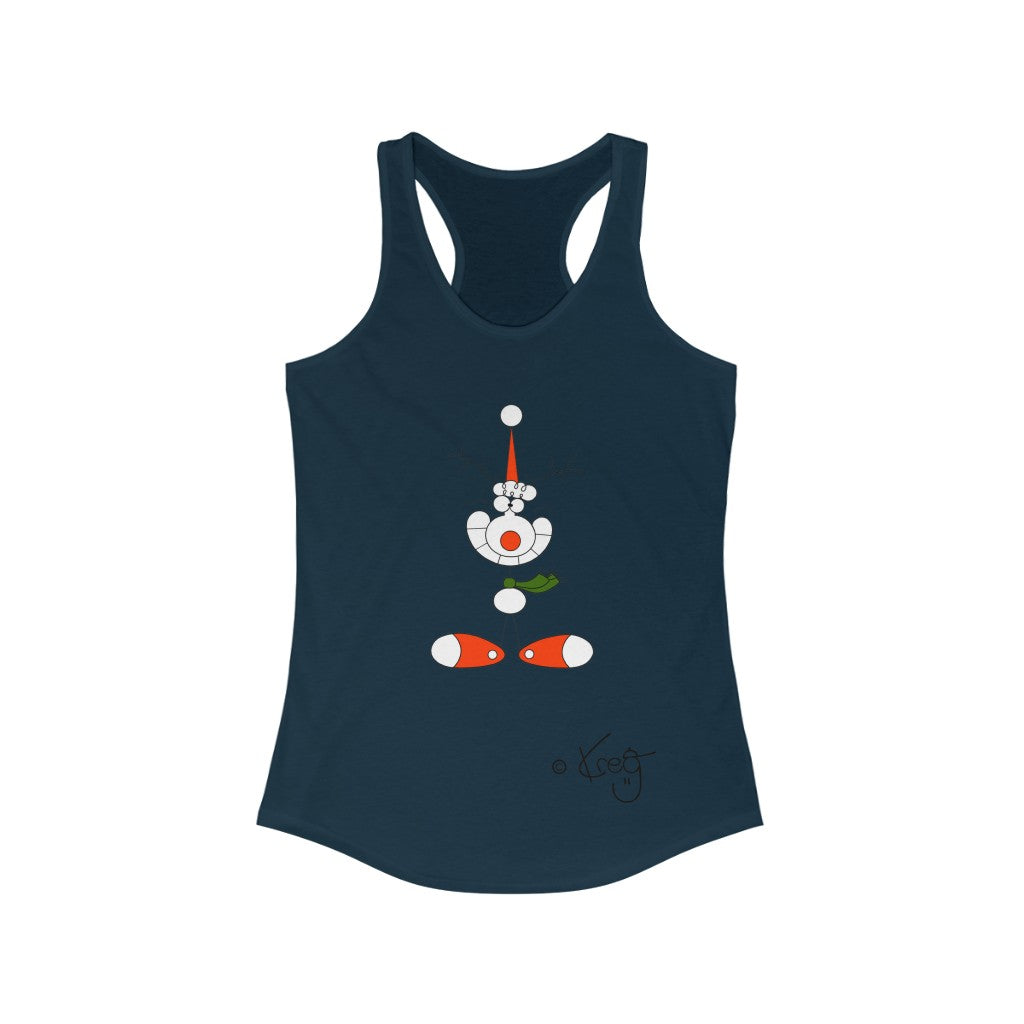 Smile Reindeer,Women's Ideal Racerback Tank