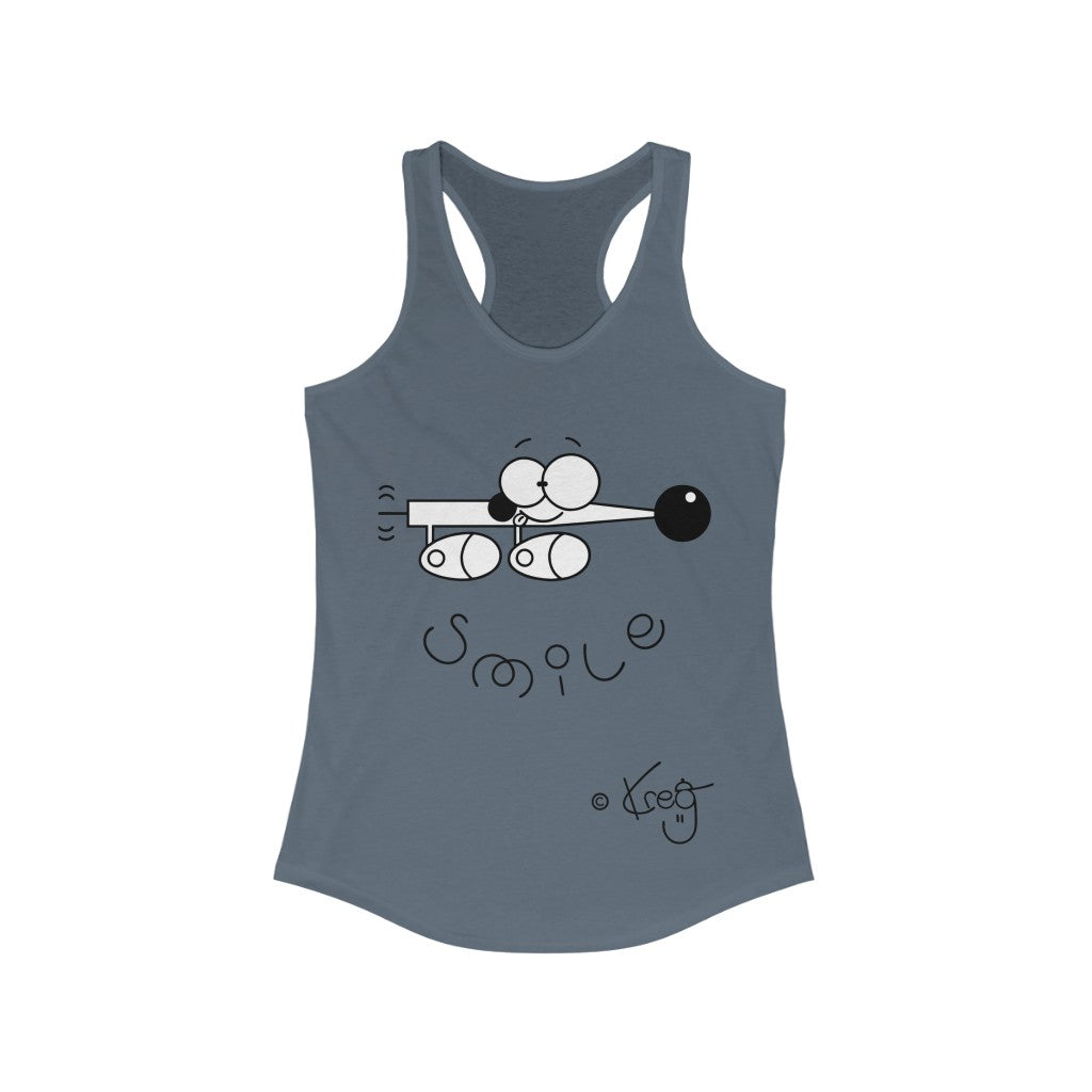 Wiener Dog Smile,Women's Ideal Racerback Tank