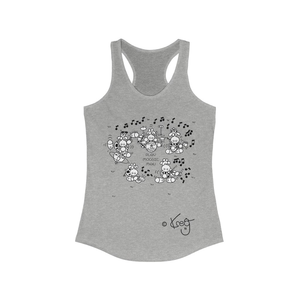 Moo's Band,Women's Ideal Racerback Tank