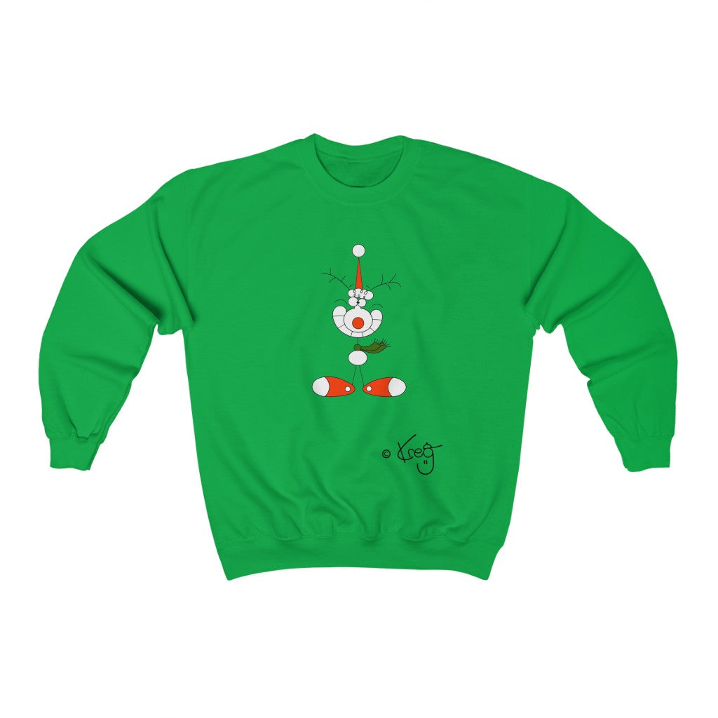 Smile Reindeer,Unisex Heavy Blend™ Crewneck Sweatshirt