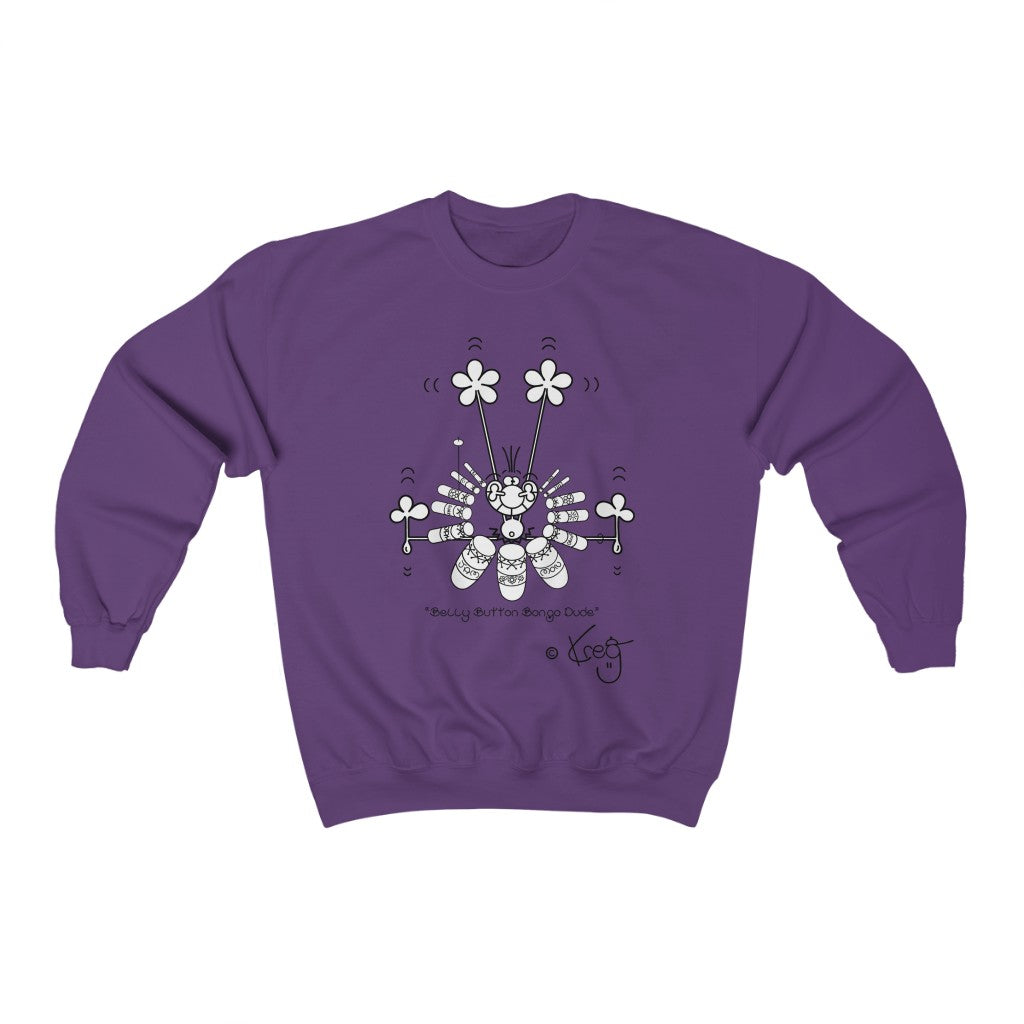 Belly Button Bongo Dude,Unisex Heavy Blend™ Crewneck Sweatshirt