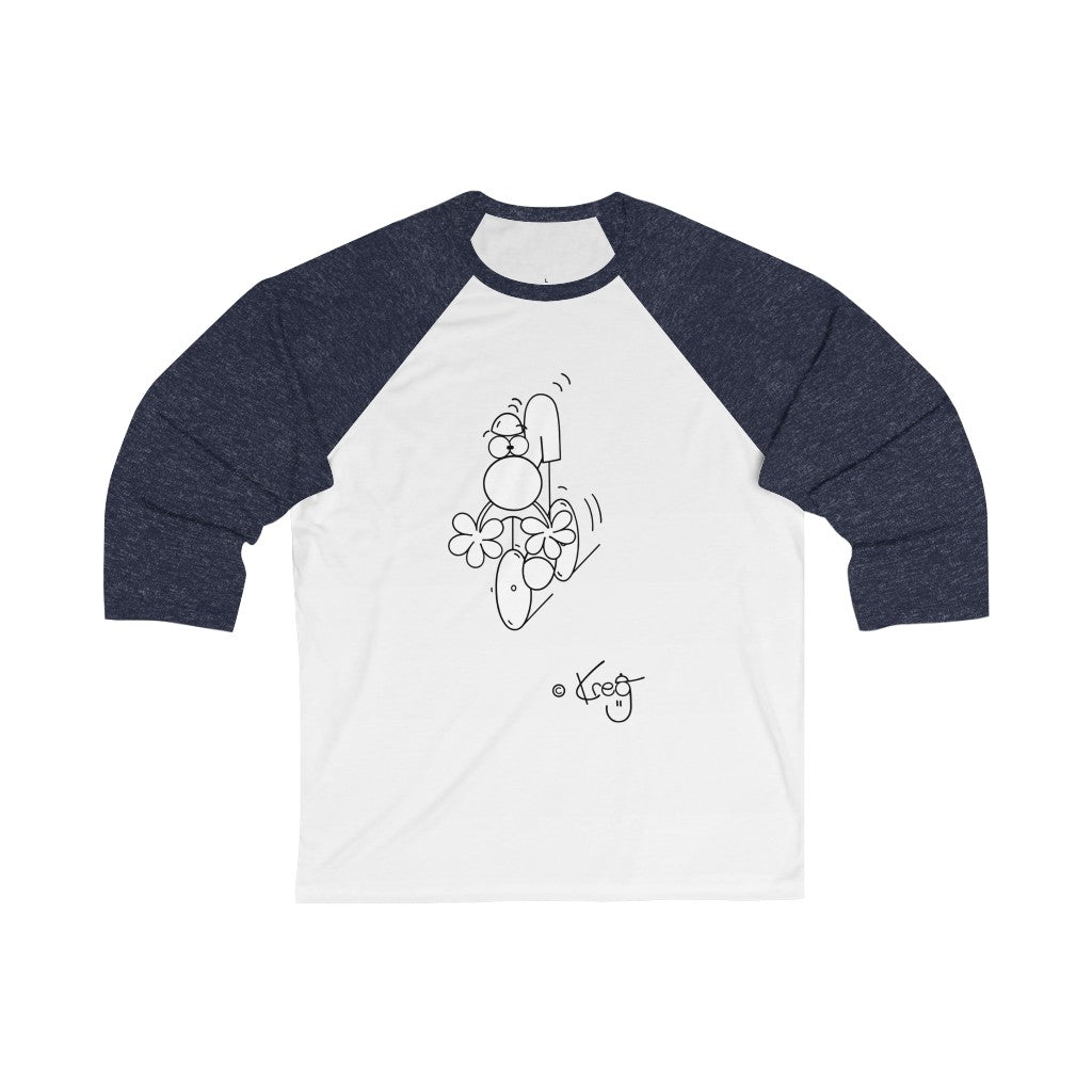 Cyclist,Unisex 3\4 Sleeve Baseball Tee