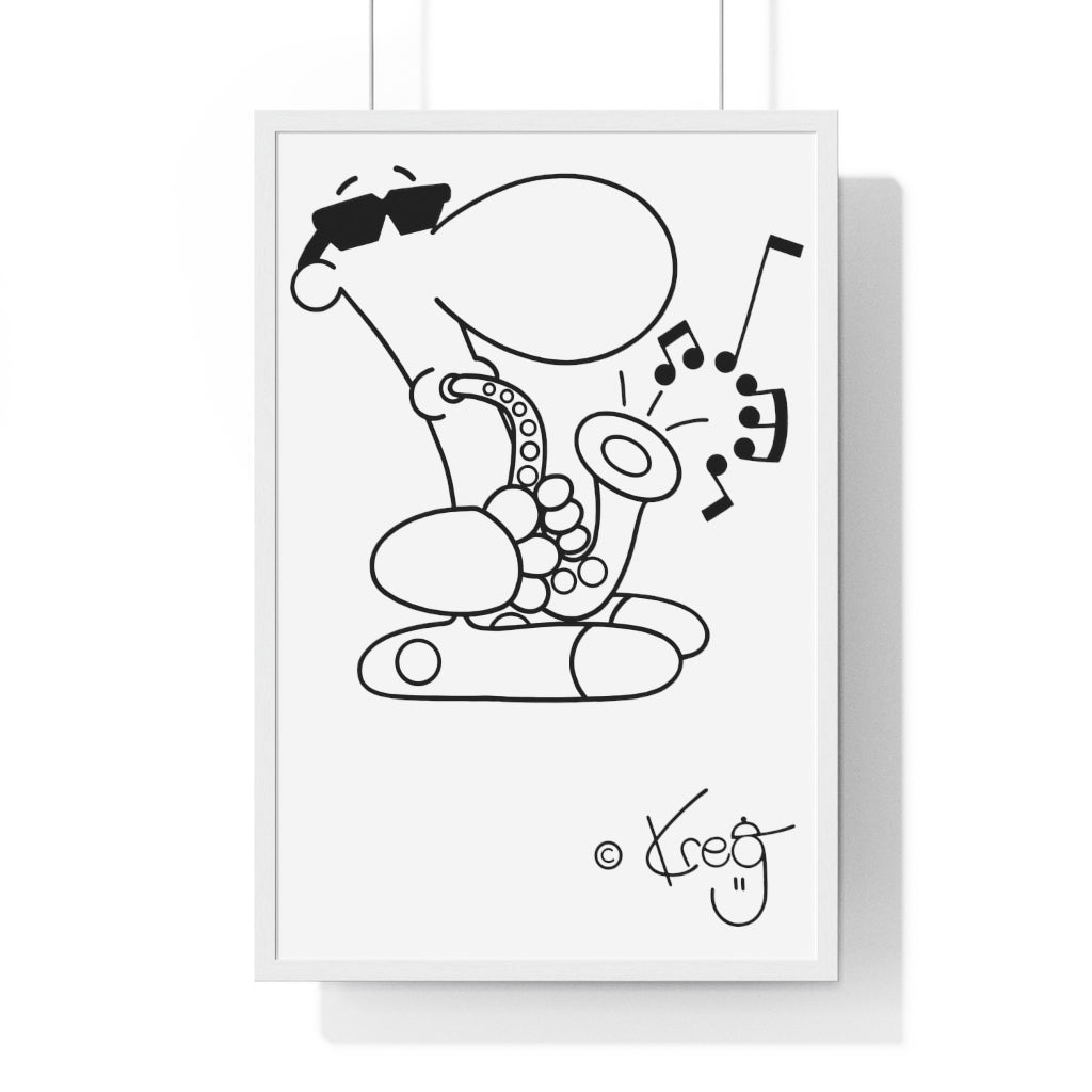 SAX DUDE,Premium Framed Vertical Poster