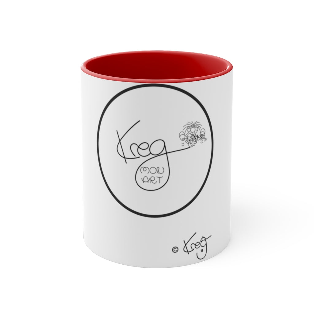 Kreg Mon Art Logo Accent Coffee Mug, 11oz