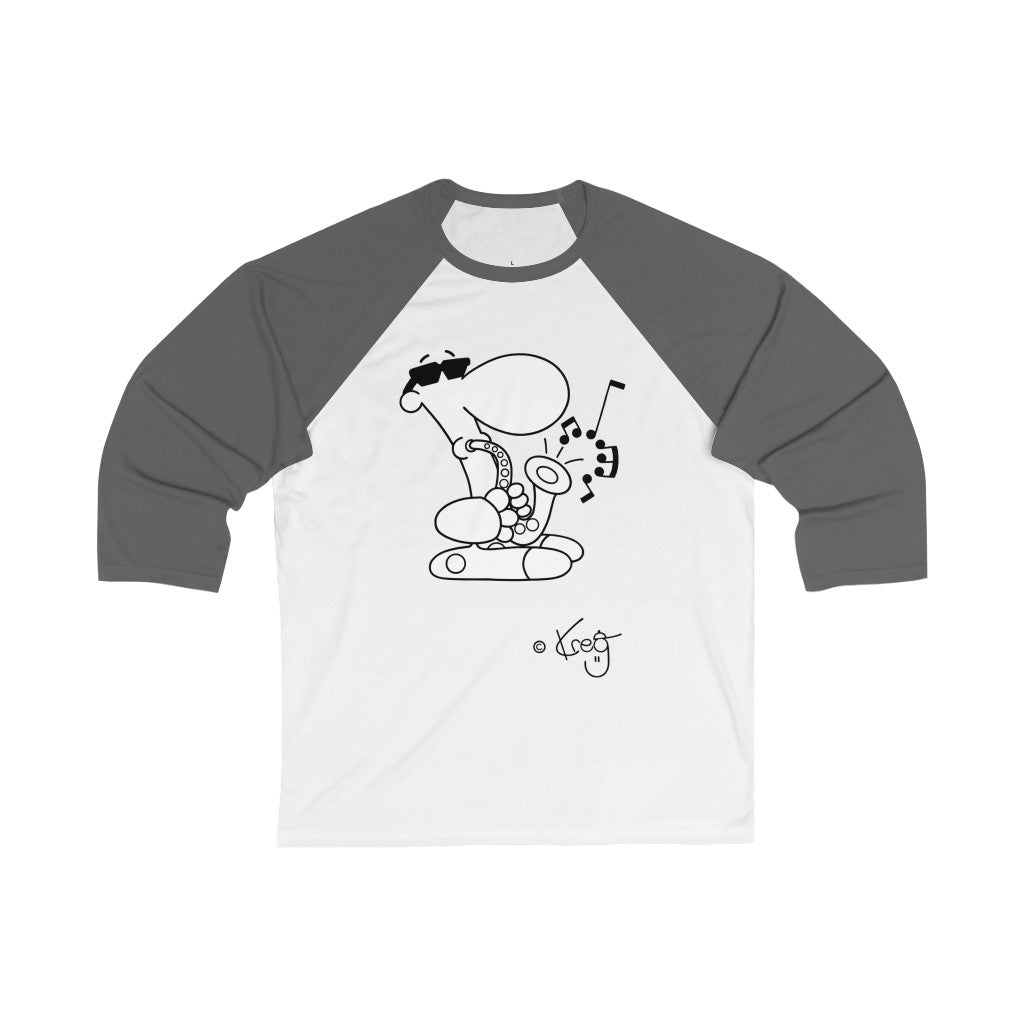 Sax Dude,Unisex 3\4 Sleeve Baseball Tee